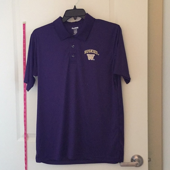 MEN’S NWOT LARGE UofW HUSKIES FOOTBALL POLO SHIRT - Picture 6 of 6